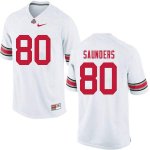 NCAA Ohio State Buckeyes Men's #80 C.J. Saunders White Nike Football College Jersey TEH3345PJ